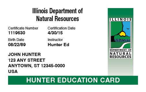Illinois hunter education card