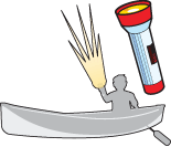 illustration of navigation lights for canoes and kayaks