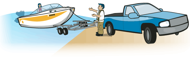 Retrieving a boat