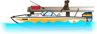 Boat docked at a wharf.