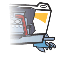Outboard engine illustration