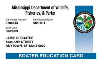 Mississippi Boater Card