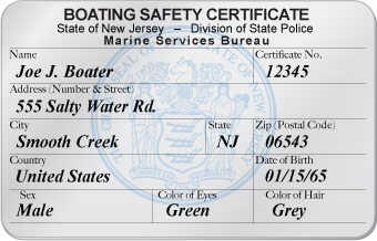 New Jersey Boater Card