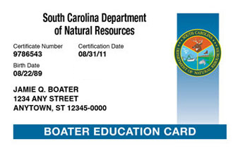 South Carolina Boater Card